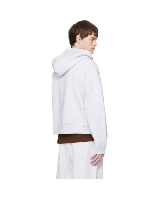 Entire studios White Eternal Zip Hoodie for men