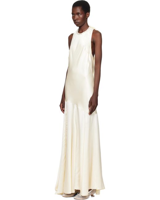 Simone Rocha Black Ssense Exclusive Bridal Capsule Silk Satin Bow Maxi Dress