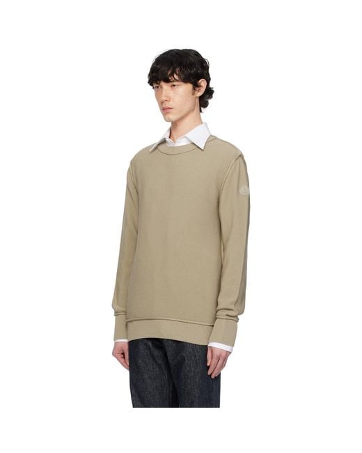 Moncler Natural Textu Cotton Sweater for men