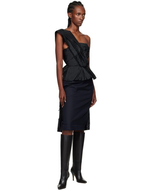 Maison Margiela Black Pleated Top