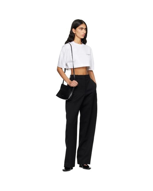 Givenchy Black Cropped Cocoon T-Shirt