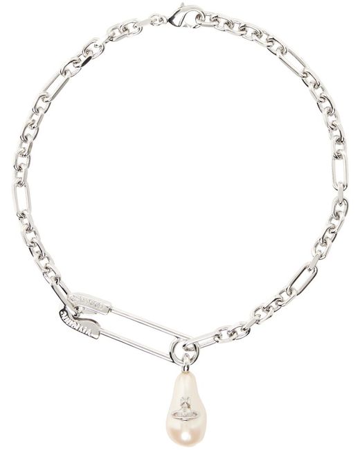 Vivienne Westwood Natural Silver Yael Necklace