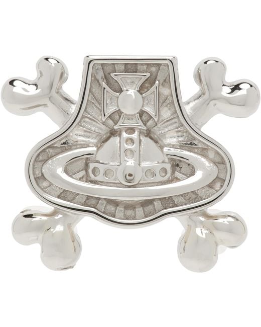 Vivienne Westwood Metallic Cosmo Single Stud Earring for men