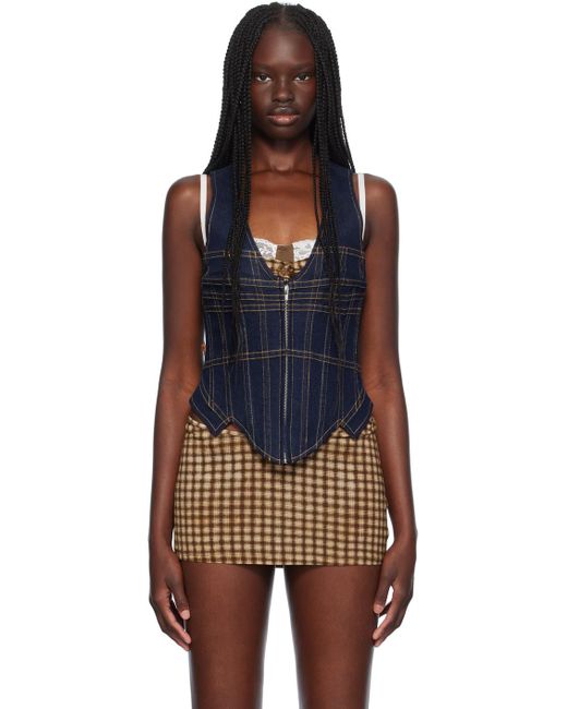 Miaou Black Dolly Denim Corset