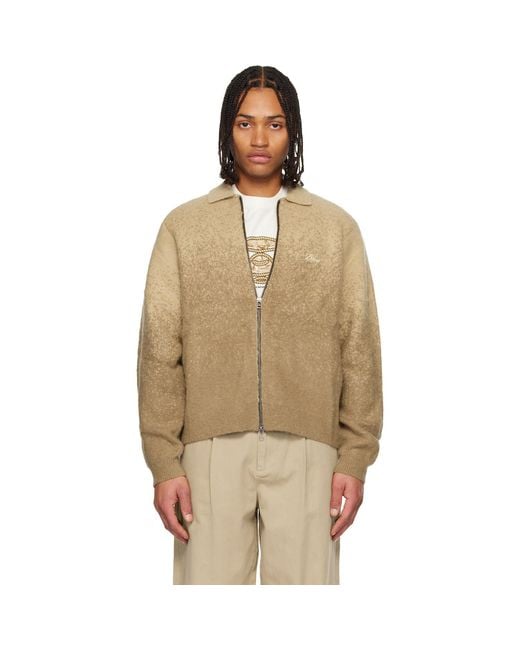 Dime Mohair Double Zip Knit Sweater in Natural for Men | Lyst UK