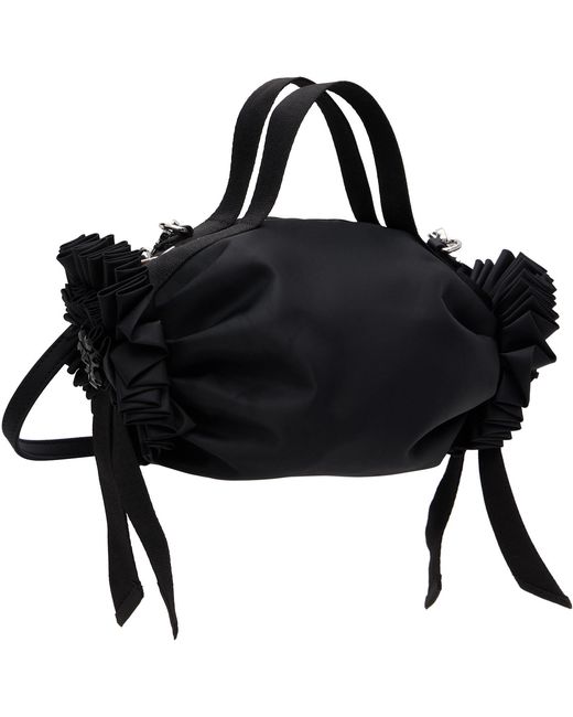 Simone Rocha Black Mini Double Ribbon Rosette Bag for men
