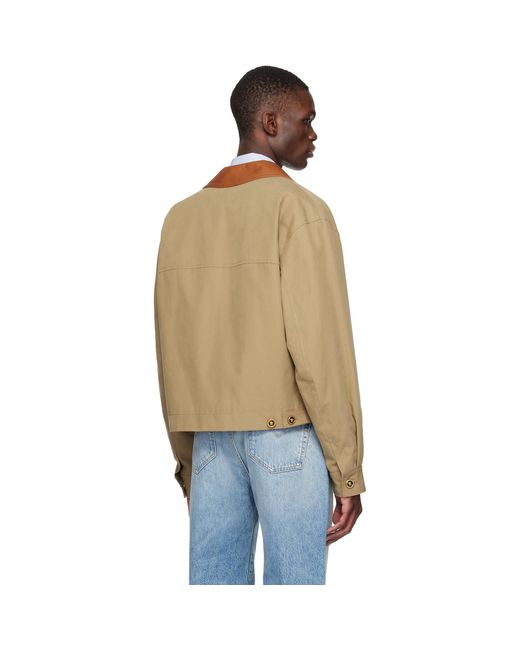 Versace Black Cotton Canvas Blouson Jacket for men