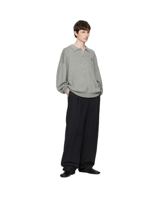 Fear Of God Gray Signature 90S Knit Polo for men