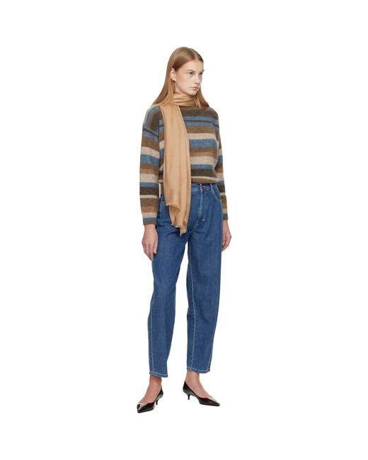 Max Mara Natural Tan Mxazinnia Scarf