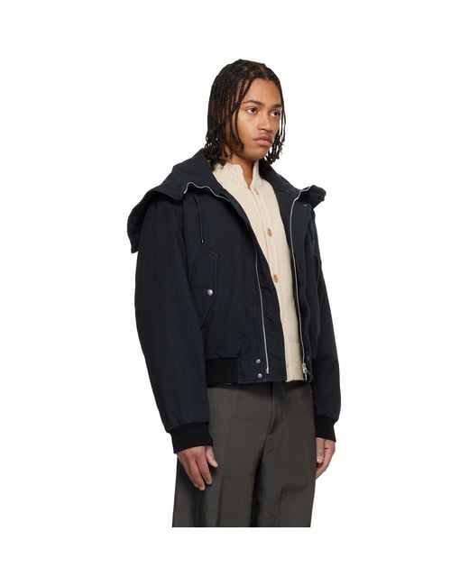 Dries Van Noten Black Overdyed Jacket for men