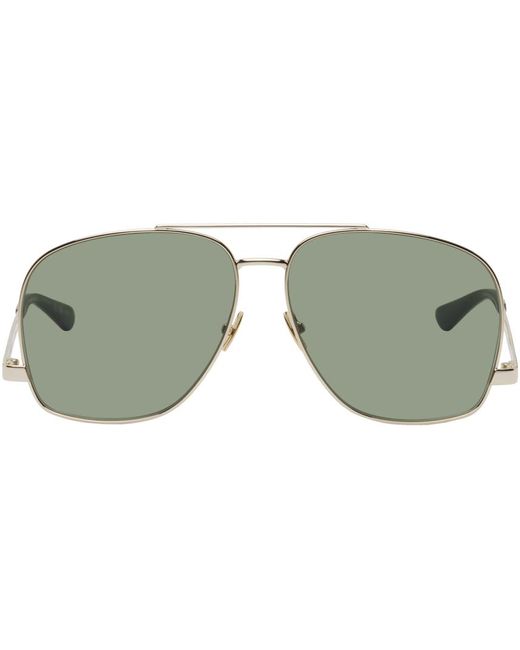 Saint Laurent Green Gold Sl 653 Leon Sunglasses for men