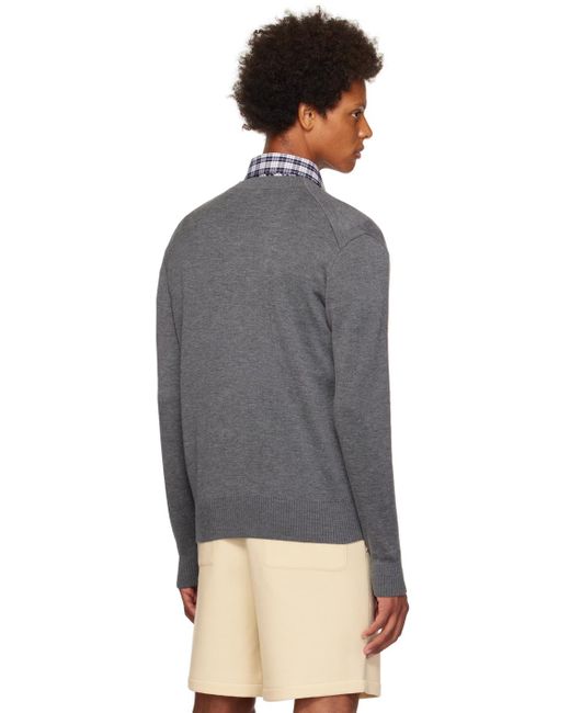 AMI Black Ami De Cœur Cardigan for men