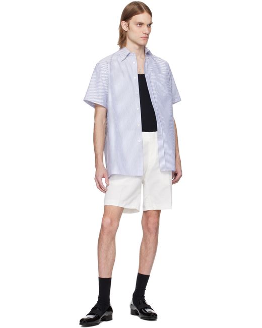 Short Blanc Cassé En Gabardine De Coton Brioni pour homme en coloris Black