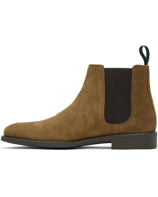 Paul Smith Black Tan Cedric Chelsea Boots for men