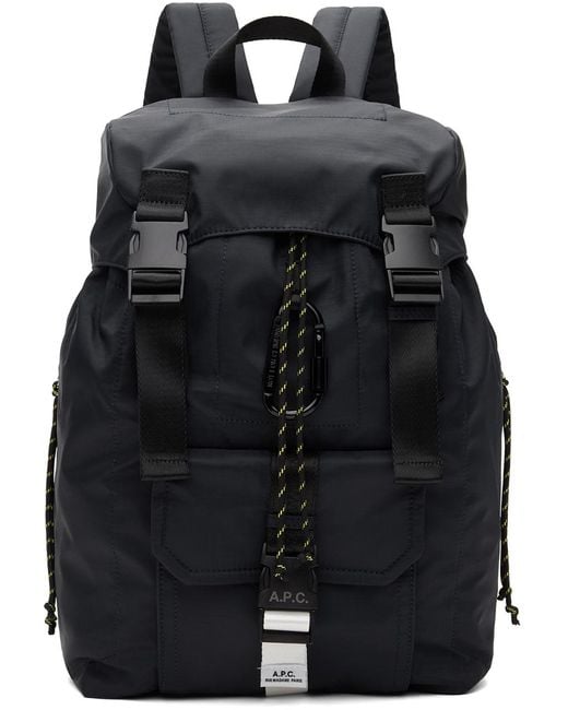 A.P.C. Black . Navy Treck Backpack for men