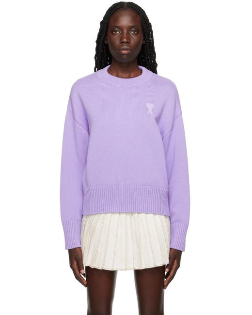 AMI Ssense Exclusive Purple Ami De Cœur Sweater