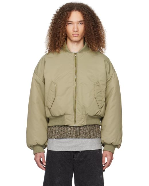we11done Green Puff Bomber Jacket for men