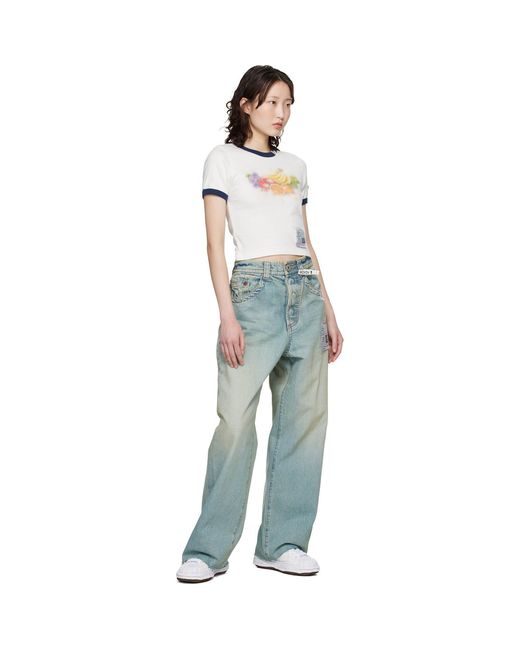 Maison Mihara Yasuhiro Blue Amateur Sewn Like Wide Jeans