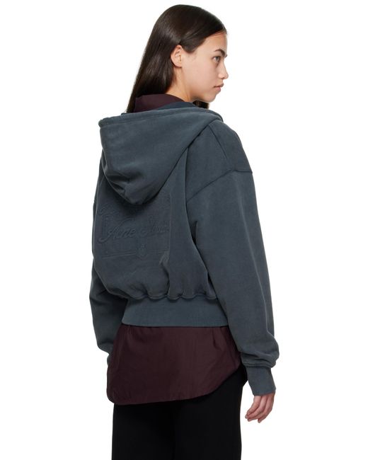 Acne ブルー ジップフーディ Black