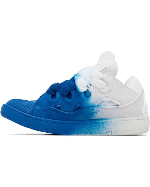 Lanvin Blue Off- Spray Curb Sneakers for men