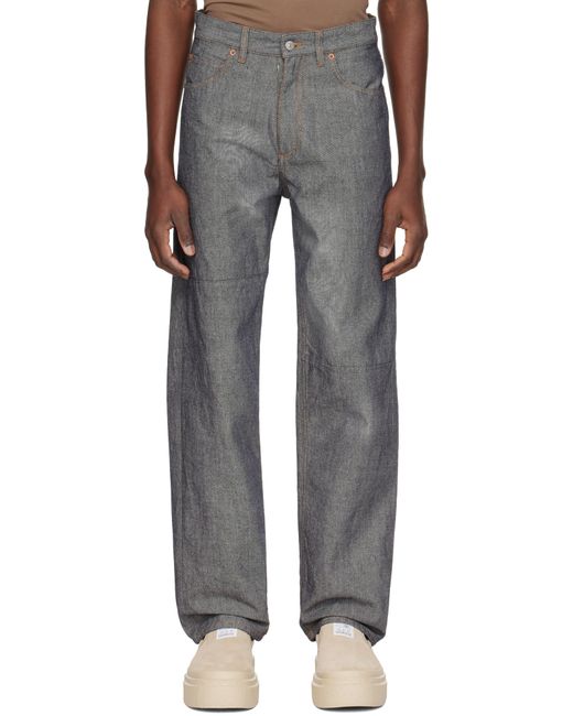 MM6 by Maison Martin Margiela Black Straight-Leg Jeans for men
