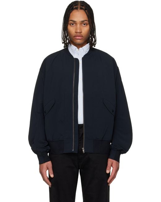 Nanamica Blue Alphadry Field Bomber Jacket for men