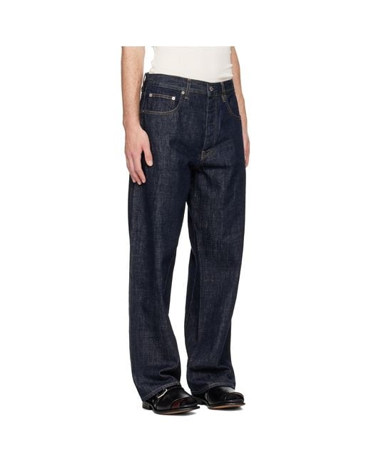 sunflower Blue Wide Twist Jeans for men