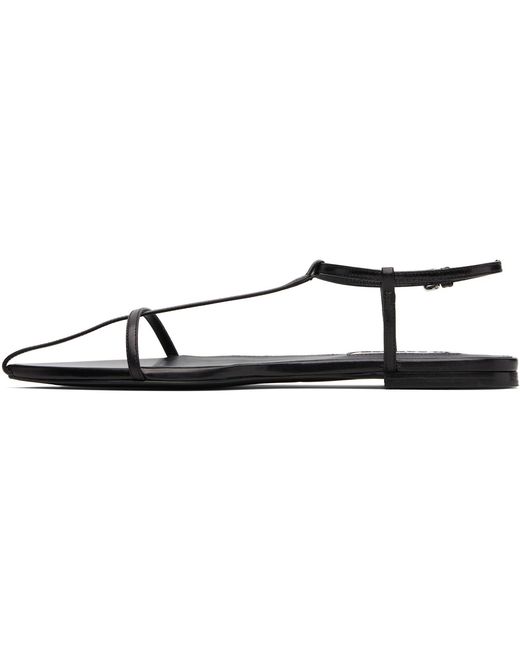 Jil Sander Black Cage Flat Sandals