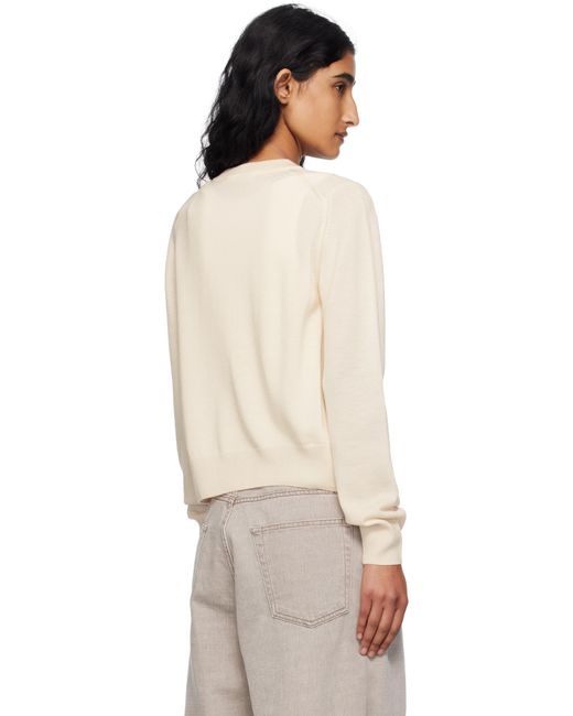 Cardigan À Coupe Classique Et À Écussons À Logo Bold Fox Head Maison Kitsuné en coloris White