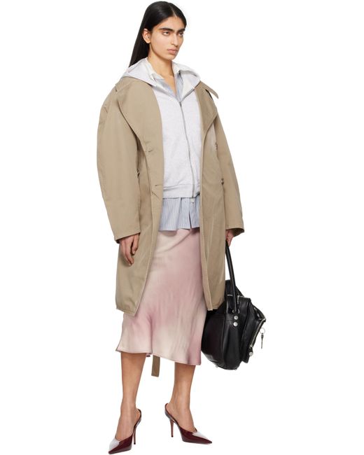 Trench Brun Clair À Ceinture Acne en coloris Black