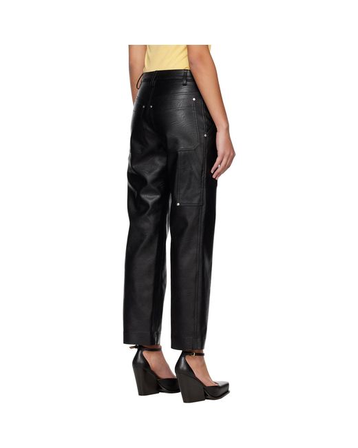 Stella McCartney Black Kick Flare Faux-leather Trousers