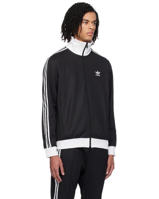 メンズ Adidas Originals &ホワイト Beckenbauer トラックジャケット Black