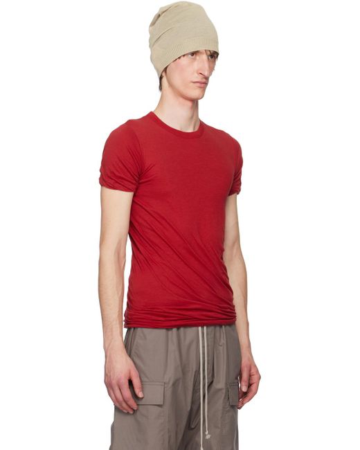Rick Owens Red Double T-shirt for men