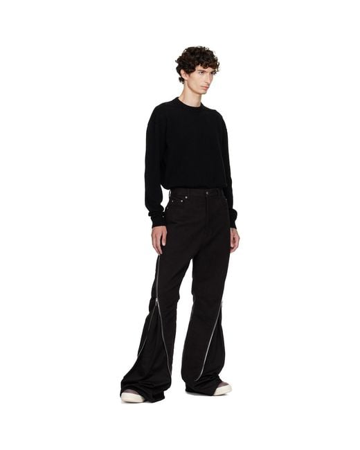 Rick Owens Black Tower Bolan Banana Trousers for men