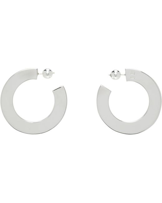 Sophie Buhai シルバー Classic フープピアス Black
