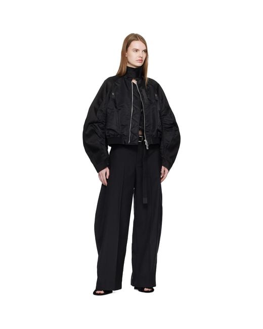 Sacai Black Suiting Trousers