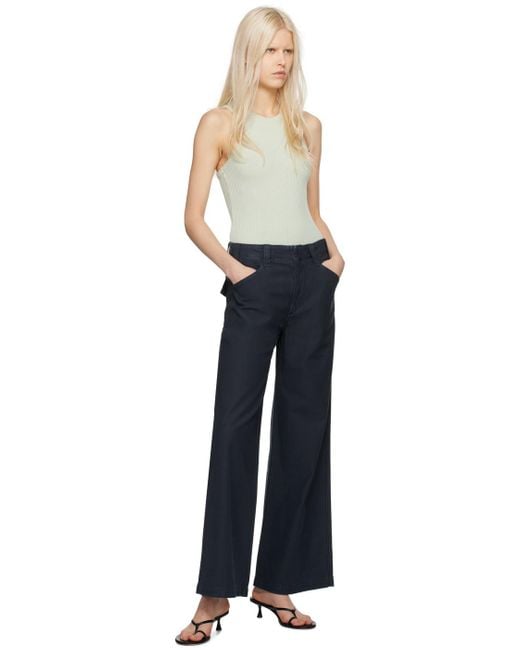 Citizens of Humanity Black Navy Paloma Trousers