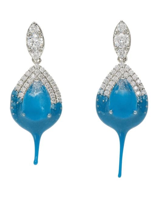 OTTOLINGER Blue Dipped Diamond Earrings