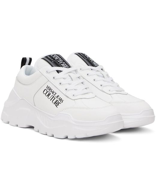 Versace Black White Speedtrack Sneakers for men