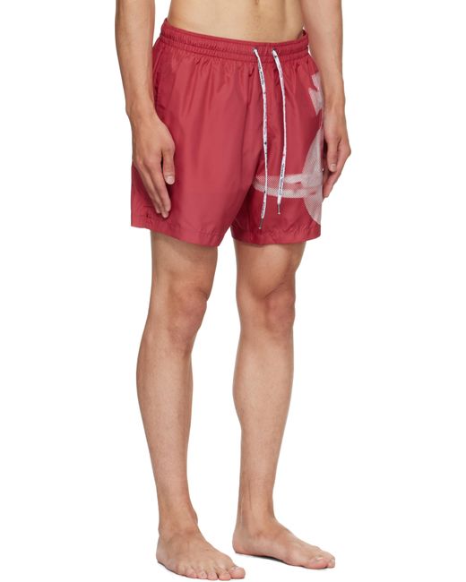 Vivienne Westwood Red Pixel Orb Surf Boxer Swim Shorts for men