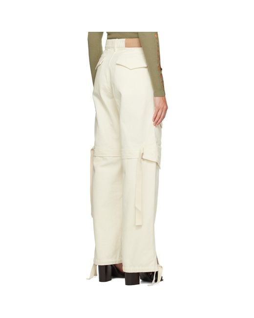 Dion Lee Natural White Parachute Jeans