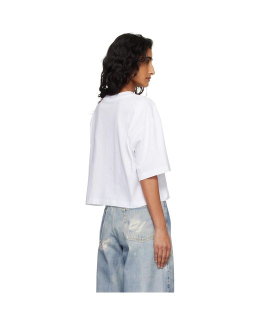 Marni White Jersey Scribbled Logo T-Shirt