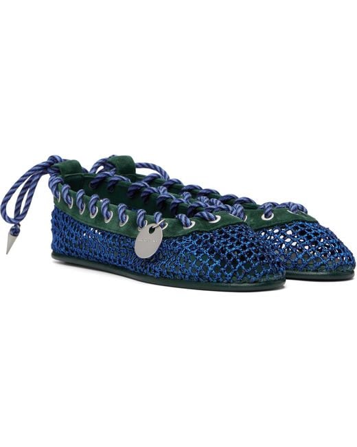 Kiko Kostadinov Black Reticella Ballerina Flats
