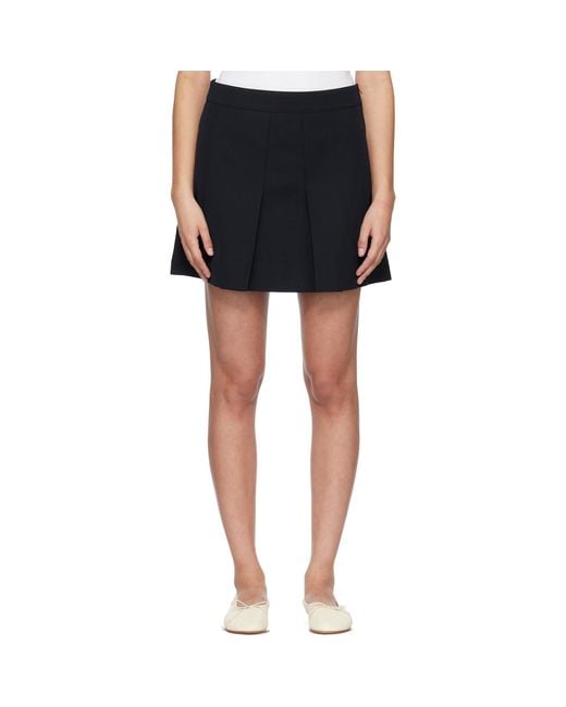 A.P.C. Black Pleated Miniskirt