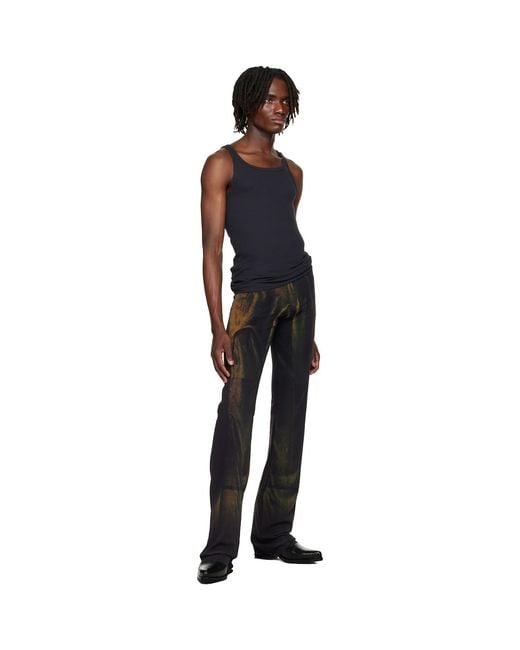 Jean Paul Gaultier Black Ssense Exclusive Khaki & Mesh Printed Water Sweatpants for men
