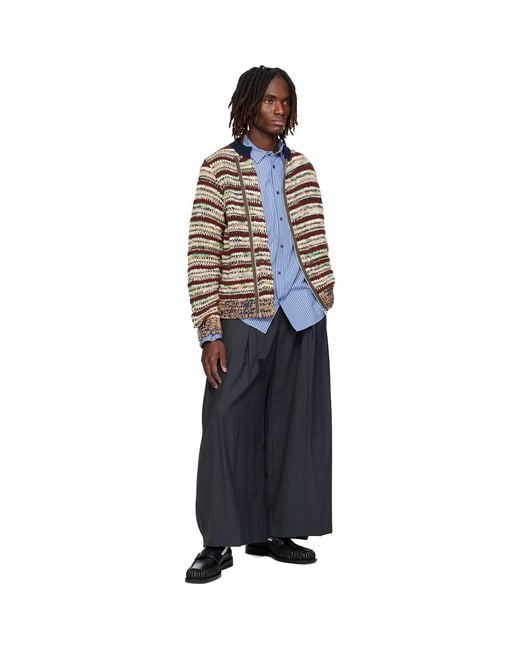 Sacai Multicolor Mix Knit Blouson Cardigan for men
