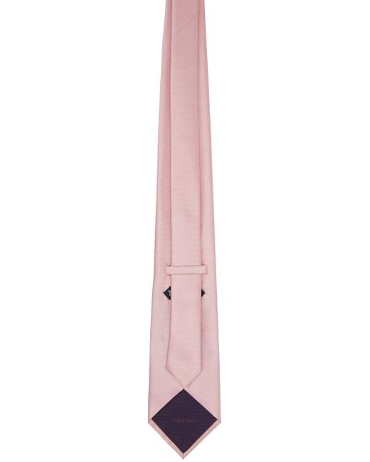 Tom Ford Black Pink Solid Twill Tie for men