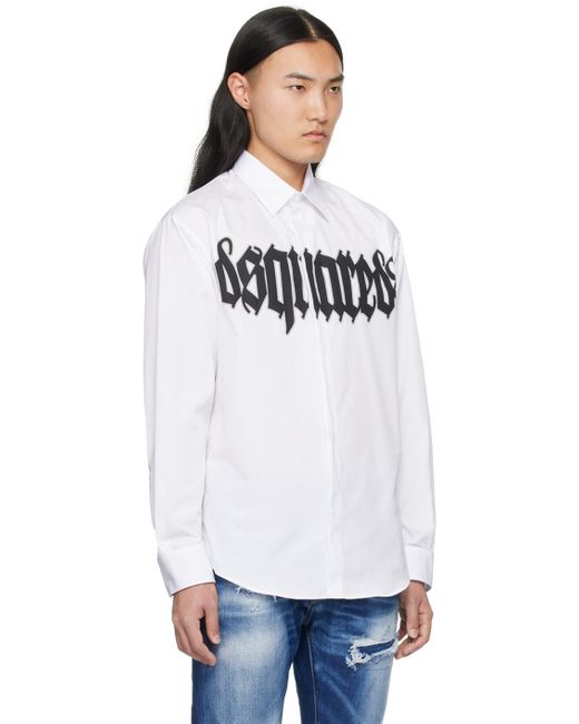 DSquared² White Dsqua2 Gothic D2 Shirt for men