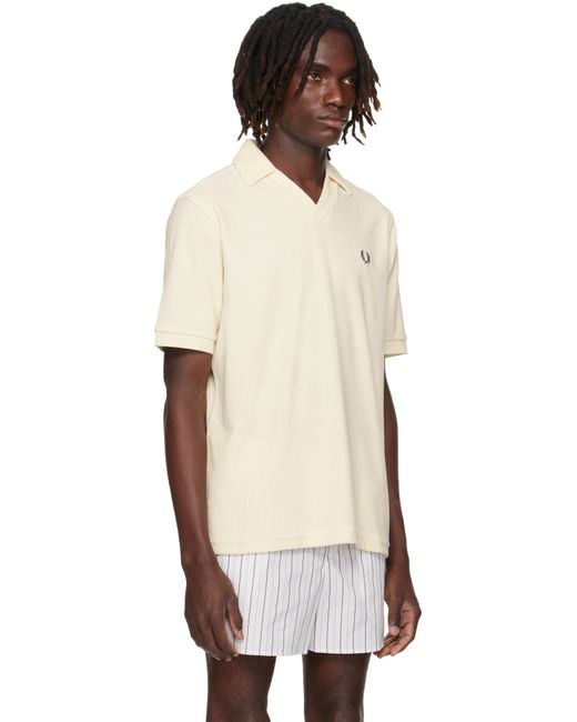 Fred Perry Multicolor Off- Open Collar Towelling Polo for men