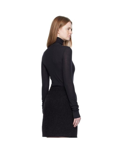 Lemaire Black Seamless Turtleneck